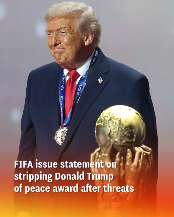 FIFA Issue Statement on Stripping Donald Trump of Peace Award After Threats